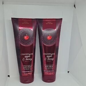 2( Two)" CHAMPAGNE  APPLE HONEY" Ultimate Hydration Body Creams Bath Body Works.